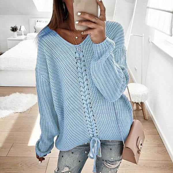 Drune | Lässiger Pullover mit Geripptem Bund