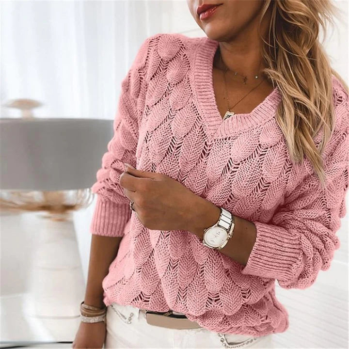 Drune | Klassischer Strickpullover mit V-Ausschnitt