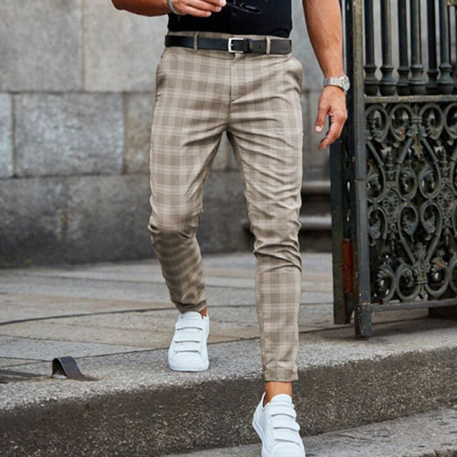 Drune | Männer Karierte Slim Fit Hose