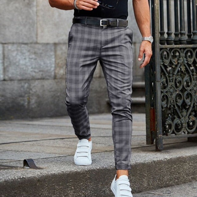 Drune | Männer Karierte Slim Fit Hose