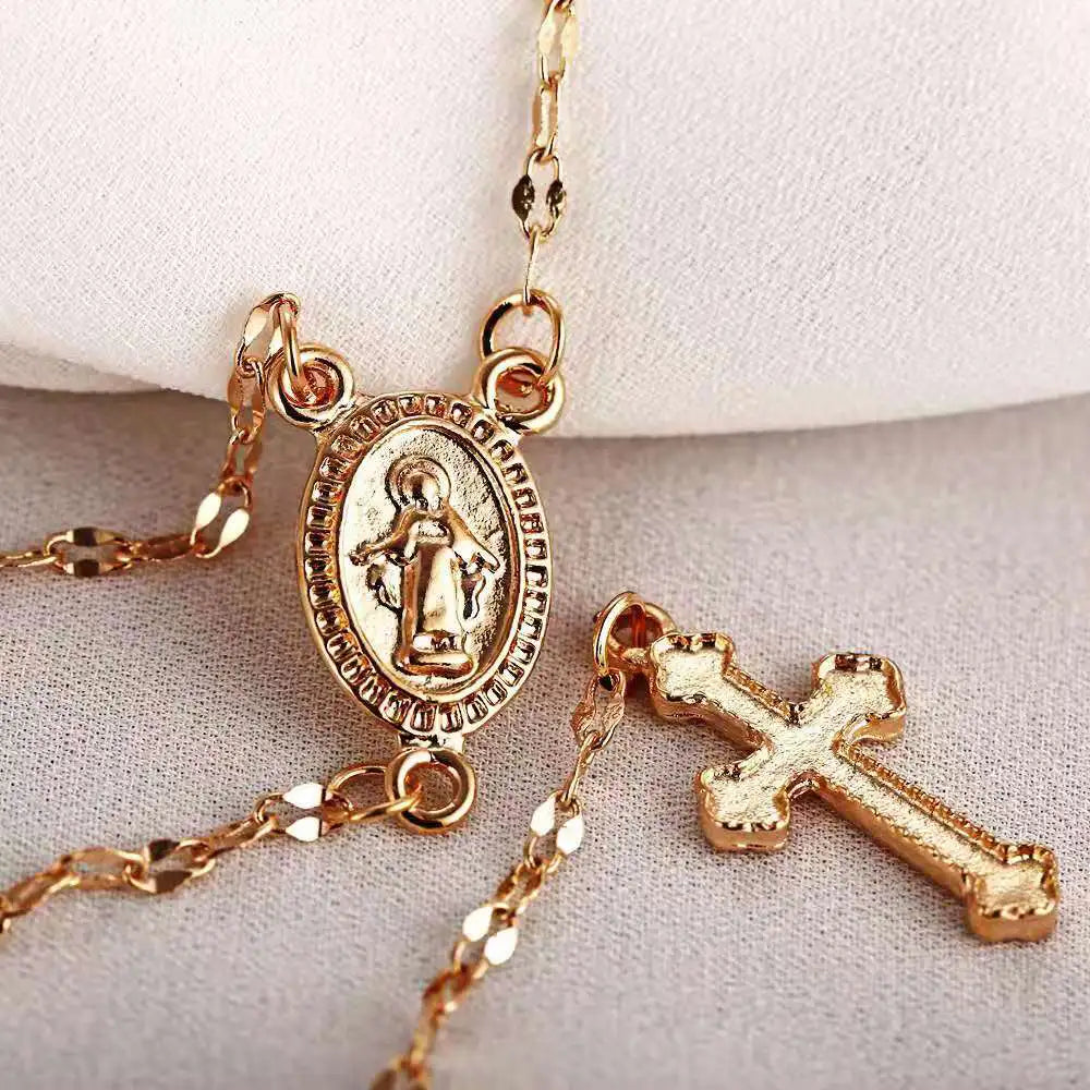 Drune | Elegante Rosenkranz Kette Für Damen