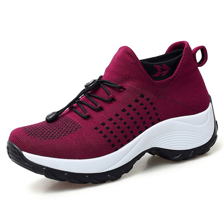 Drune | Atmungsaktive Slip on Sneakers Mit Verstellbaren Schnürsenkeln Für Damen