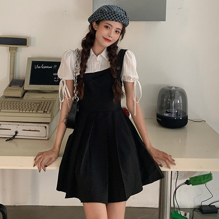 Drune | Faltendes 2-In-1 Mini-Kleid mit Gebundenen Ärmeln