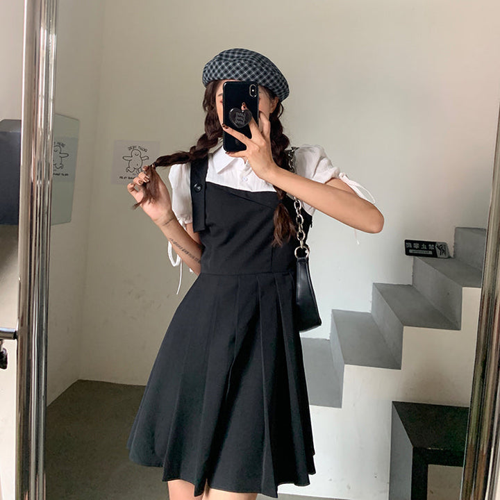 Drune | Faltendes 2-In-1 Mini-Kleid mit Gebundenen Ärmeln