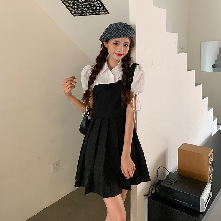 Drune | Faltendes 2-In-1 Mini-Kleid mit Gebundenen Ärmeln