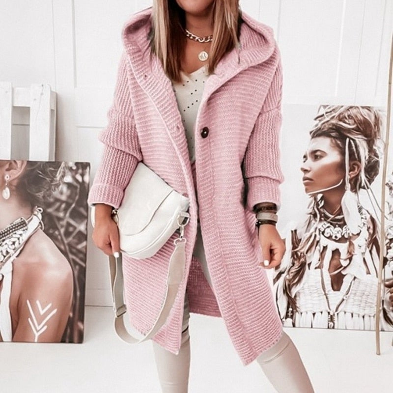 Drune | Modischer Cardigan-Mantel mit Kapuze