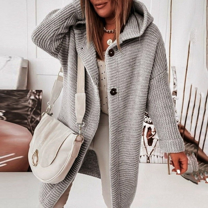 Drune | Modischer Cardigan-Mantel mit Kapuze