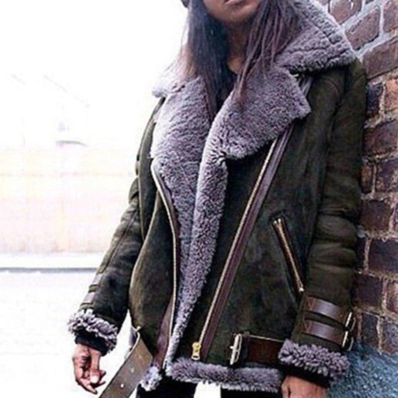 Drune | Oversize Lammfelljacke
