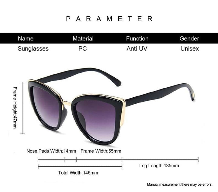 Drune | Cat Eye Retro Fahrender Runde Metallrahmen Sonnenbrille