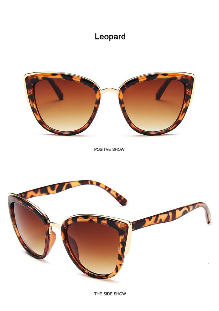 Drune | Cat Eye Retro Fahrender Runde Metallrahmen Sonnenbrille