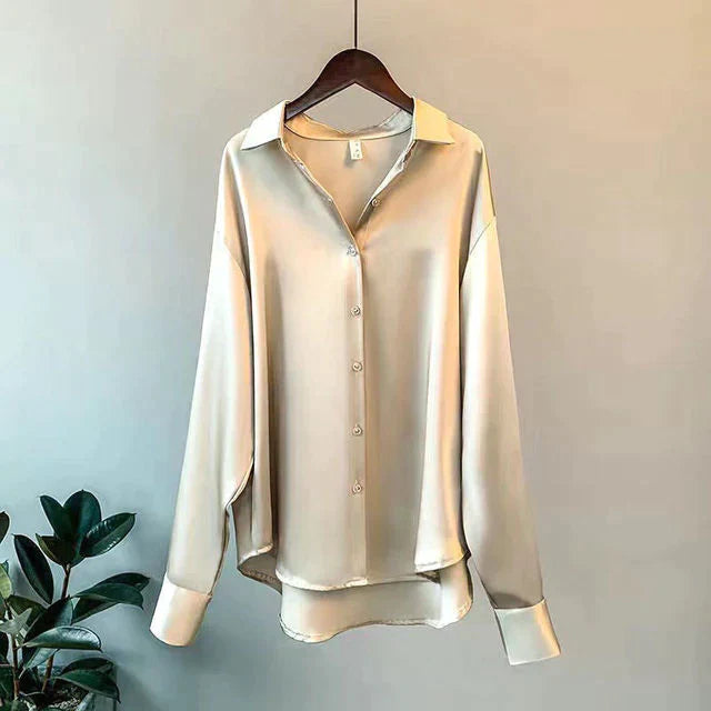 Drune | Damen Satin Hemd