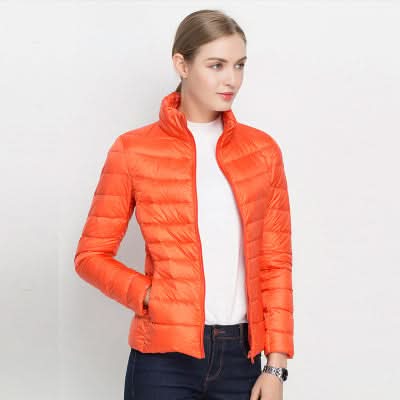 Drune | Leuchtend Grüner Puffer für Herbst und Winter für Frauen