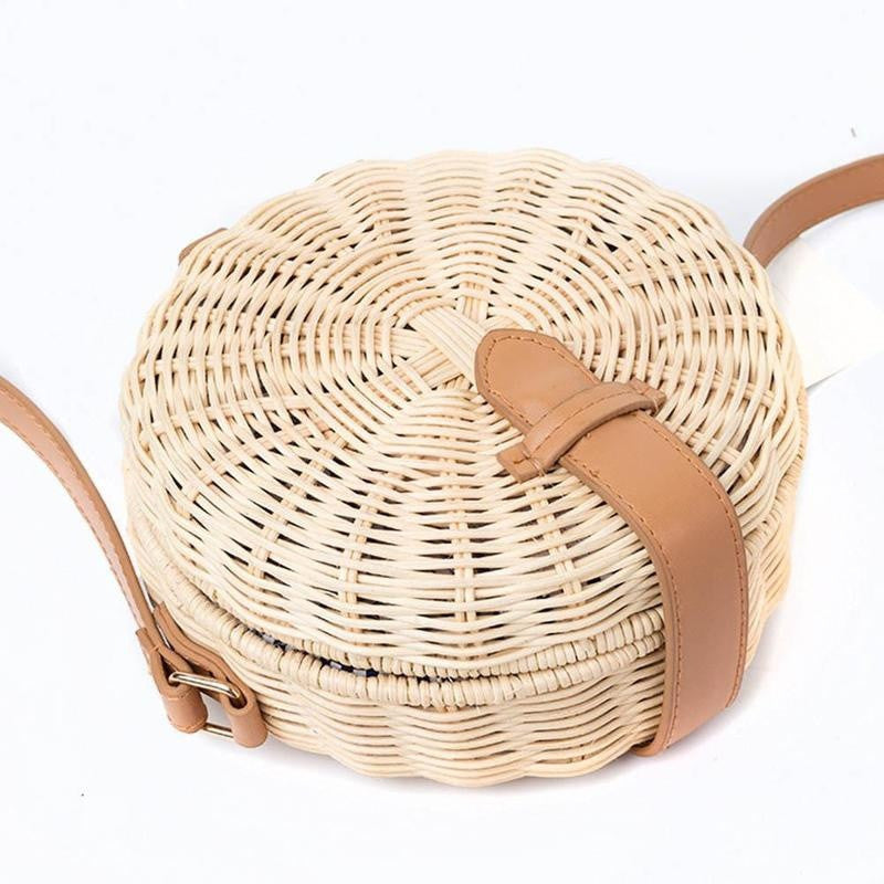 Drune | Handgewebte Rattan Bambus Seitentasche