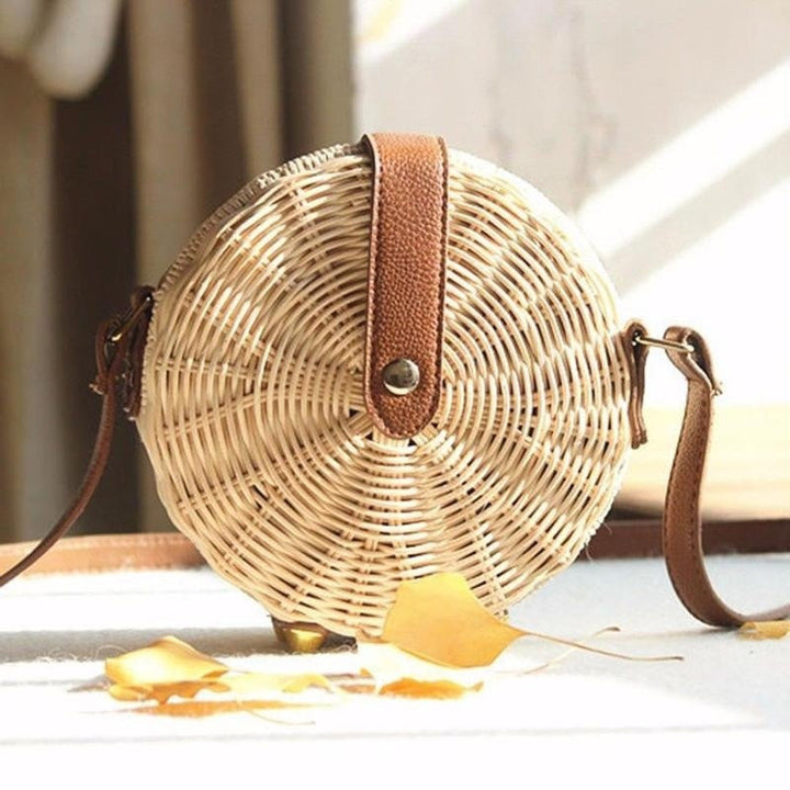 Drune | Handgewebte Rattan Bambus Seitentasche