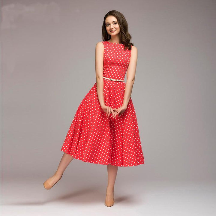 Drune | Vintage Gepunktetes Kleid Ferna