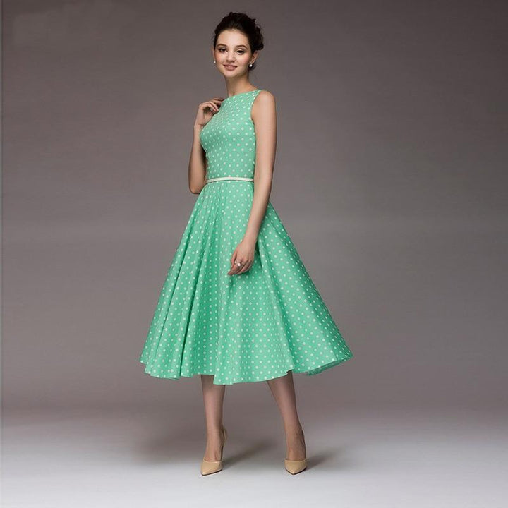 Drune | Vintage Gepunktetes Kleid Ferna