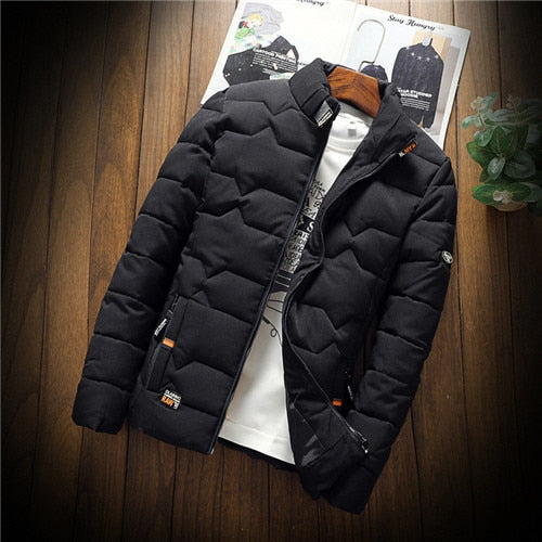 Drune | Herren Daunenjacke Winter- Stehkragen