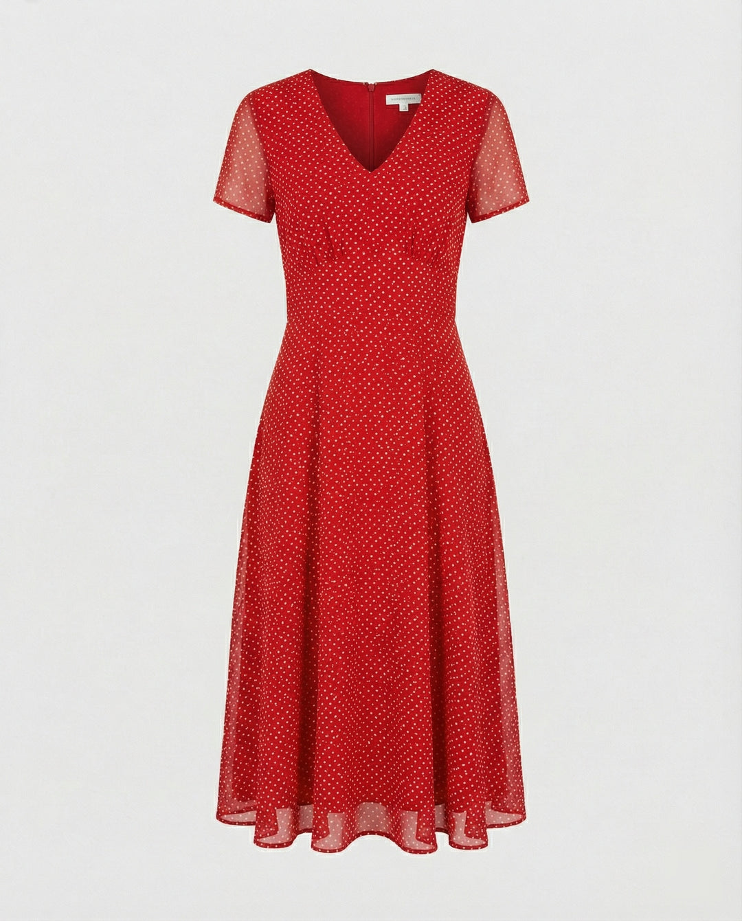Drune - Elegantes Kleid mit V-Ausschnitt Schwingender Saum