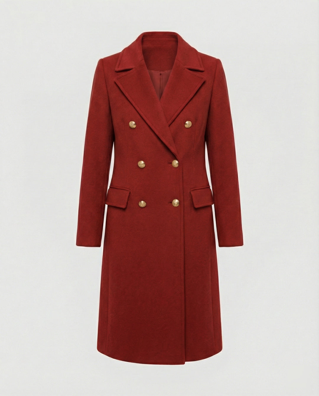Drune - Eleganter Zweiteiliger Woll Trenchcoat Doppelreihiges Design