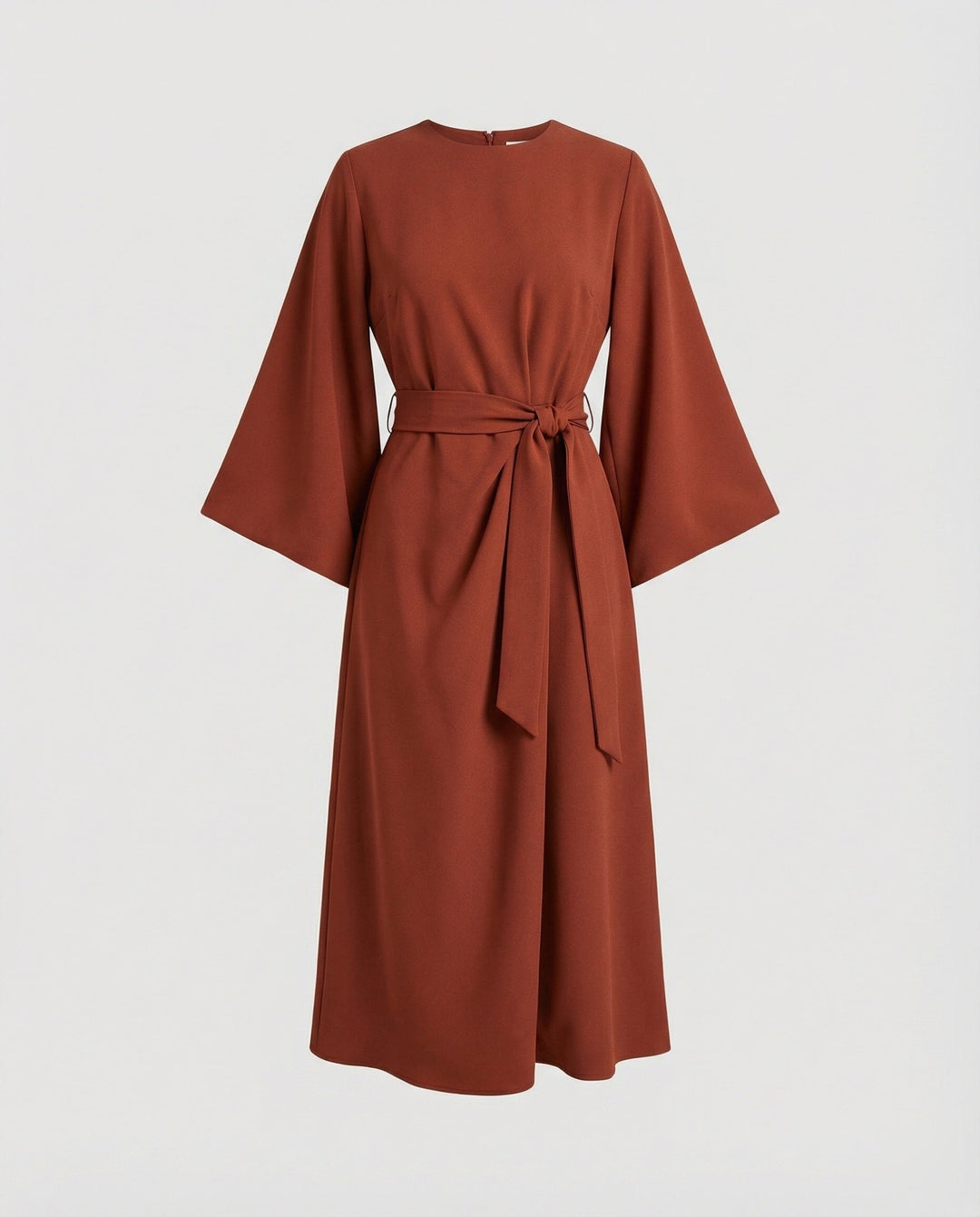 Drune | Elegantes Kleid mit Laternenärmeln und Gürtel