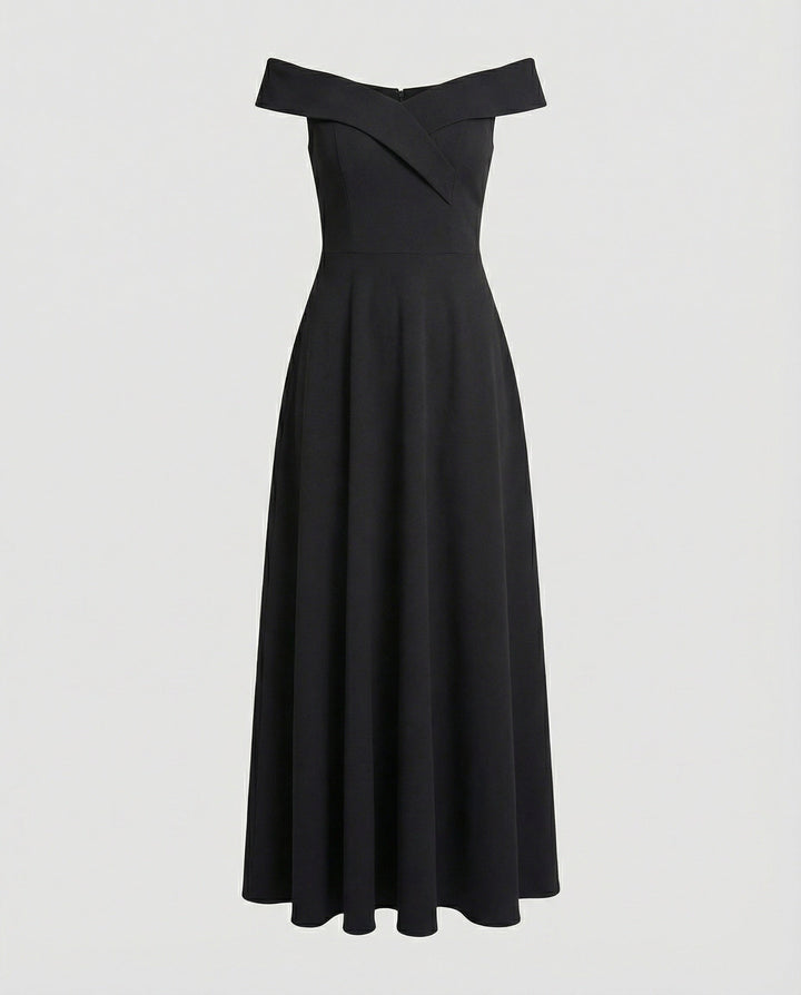Drune | Elegantes Off-Shoulder Langes Catwalk Abendkleid