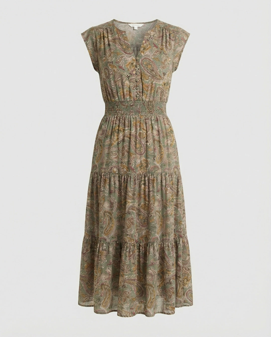 Boho Maxikleid Sommer mit Smok Taille