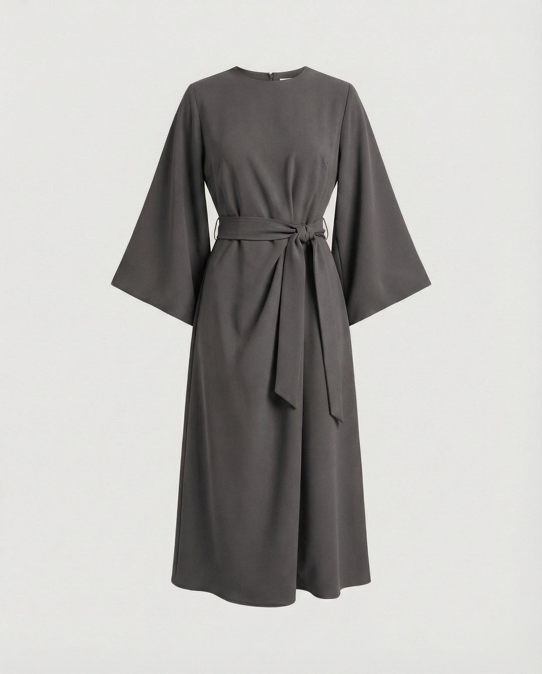 Drune | Elegantes Kleid mit Laternenärmeln und Gürtel