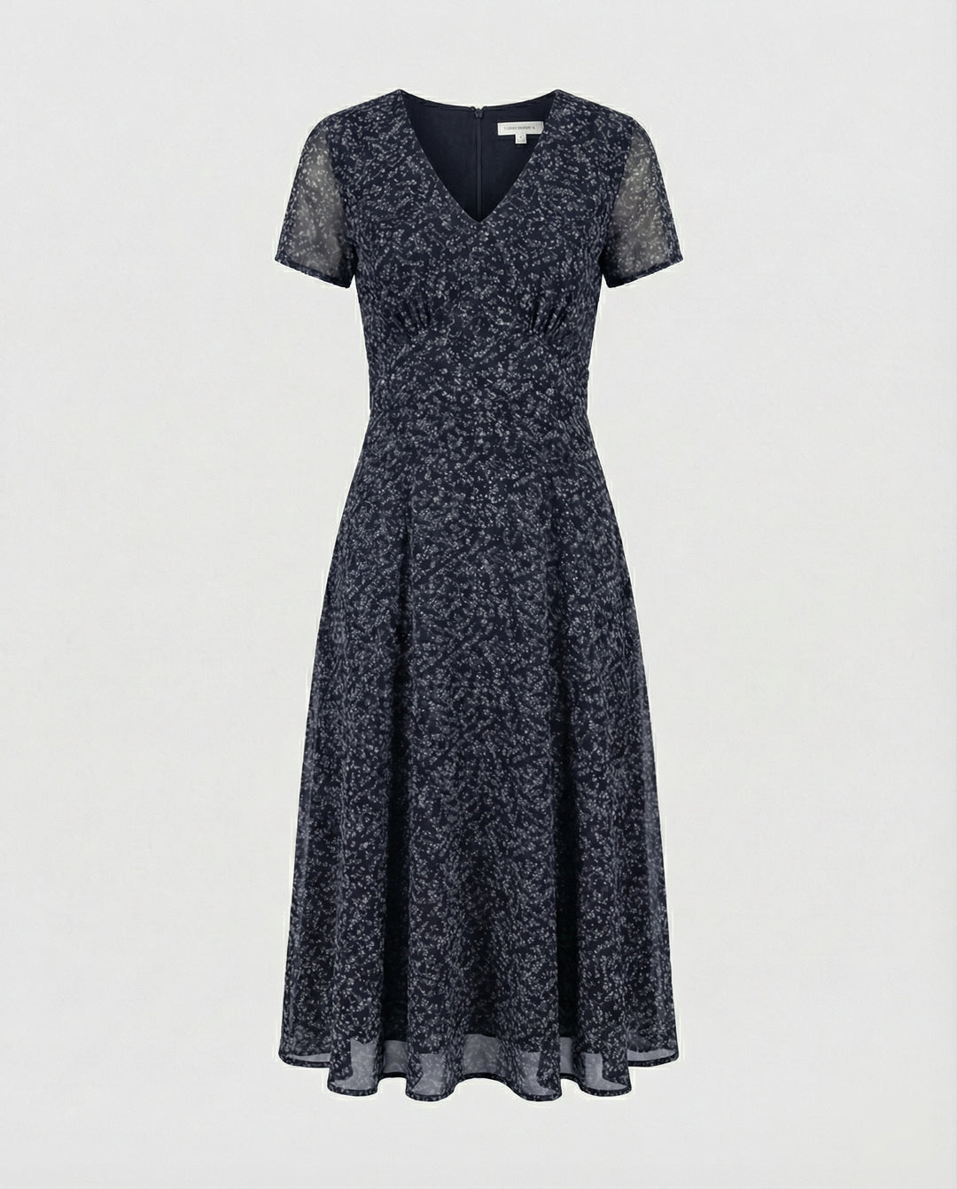 Drune - Elegantes Kleid mit V-Ausschnitt Schwingender Saum