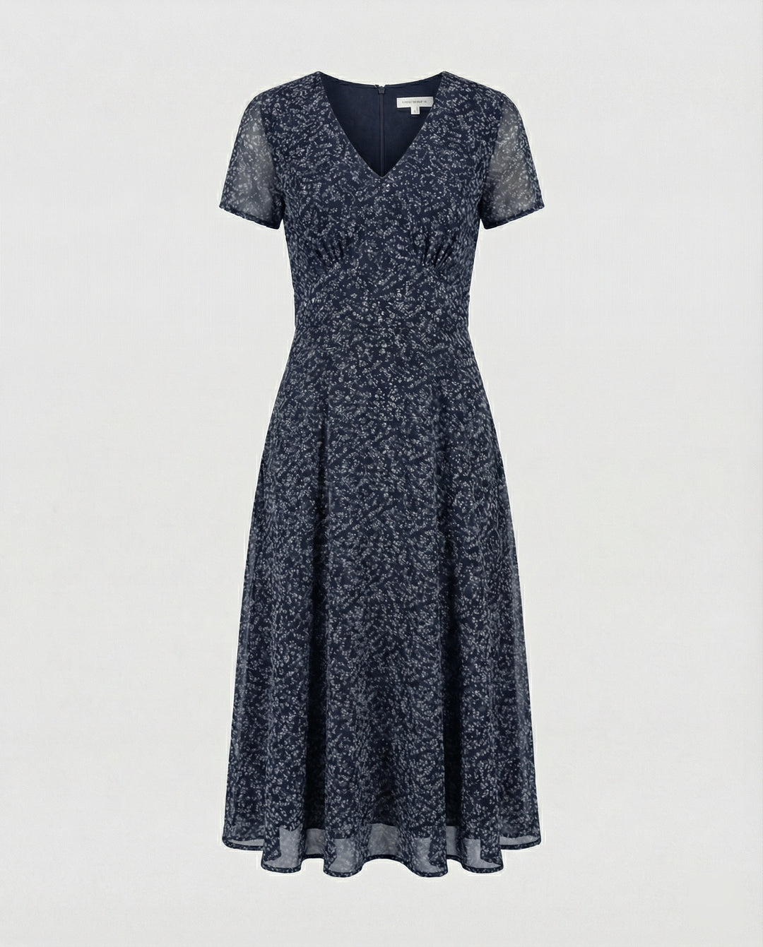 Drune - Elegantes Kleid mit V-Ausschnitt Schwingender Saum