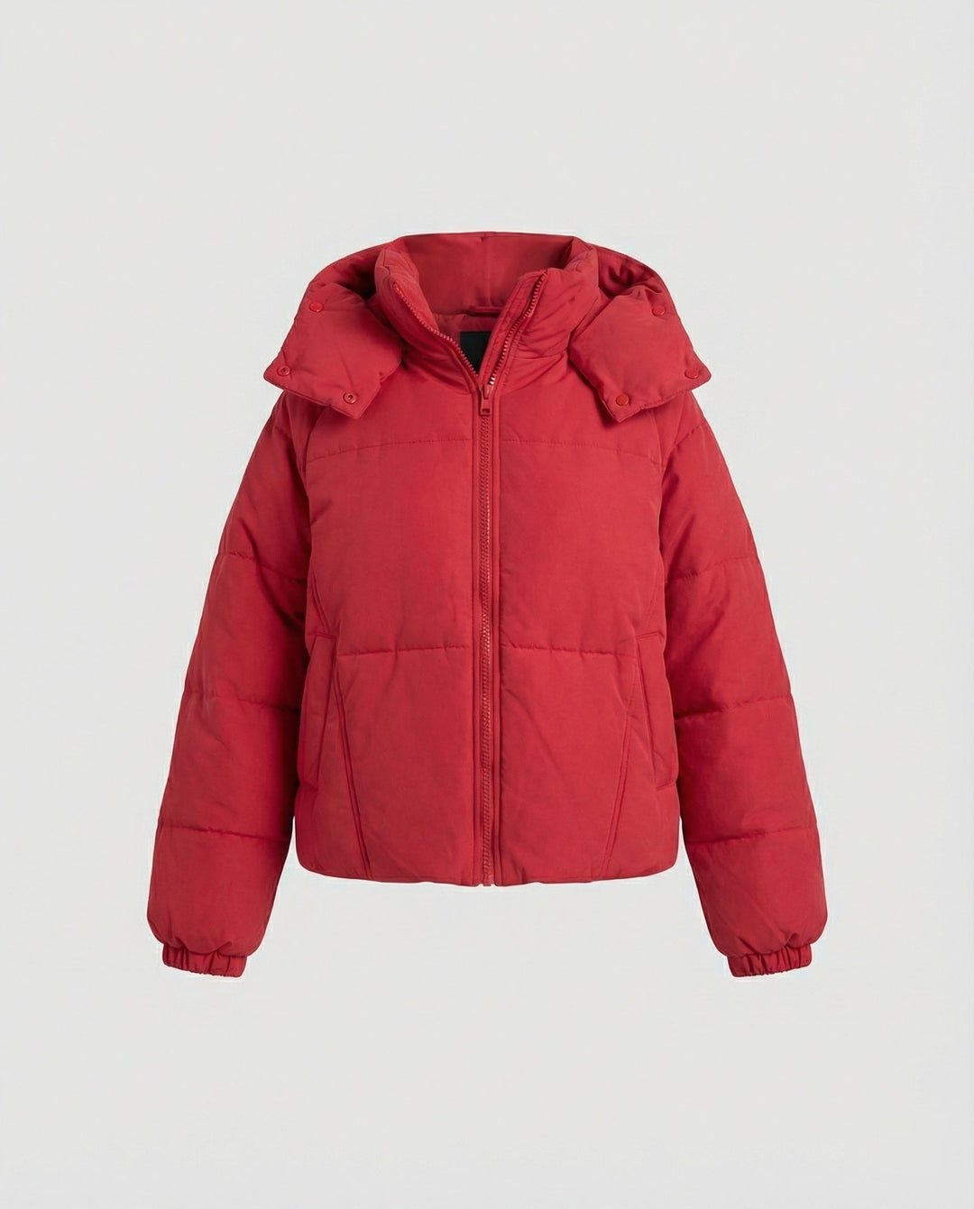 Steppjacke Damen modisch mit abnehmbarer Kapuze und Taschen