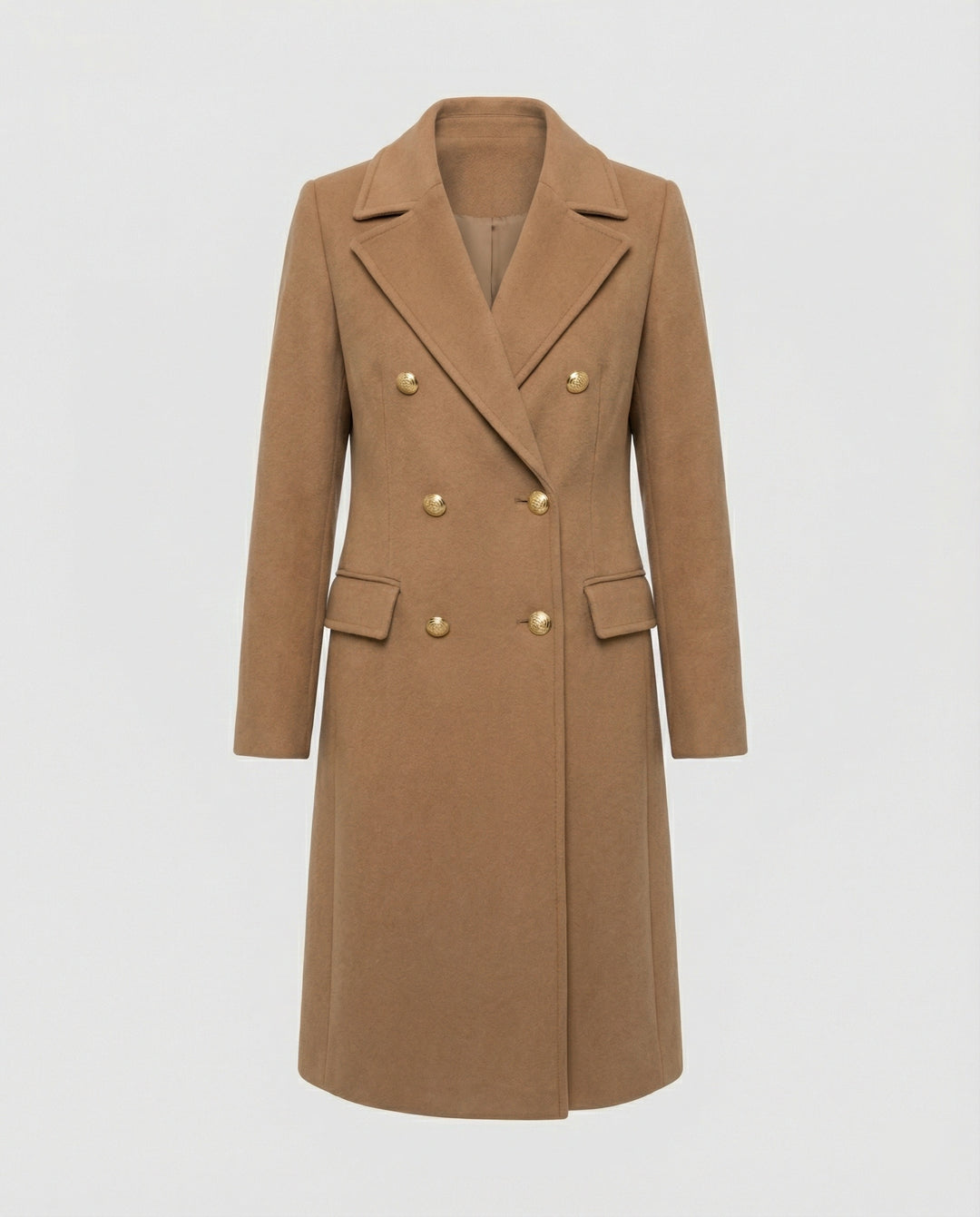 Drune - Eleganter Zweiteiliger Woll Trenchcoat Doppelreihiges Design