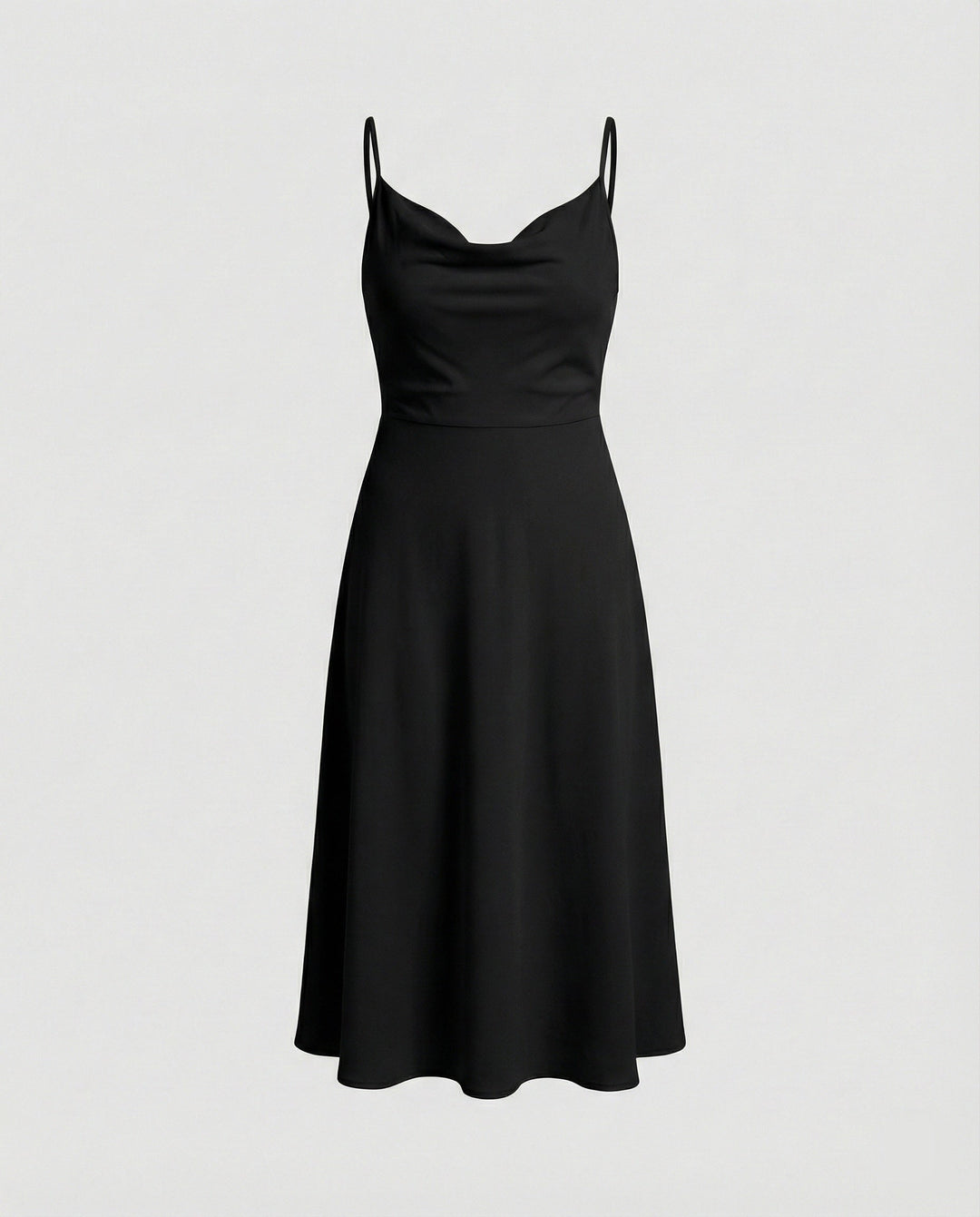 Drune | Lange Drapierte Kleid mit Eingebautem Bh