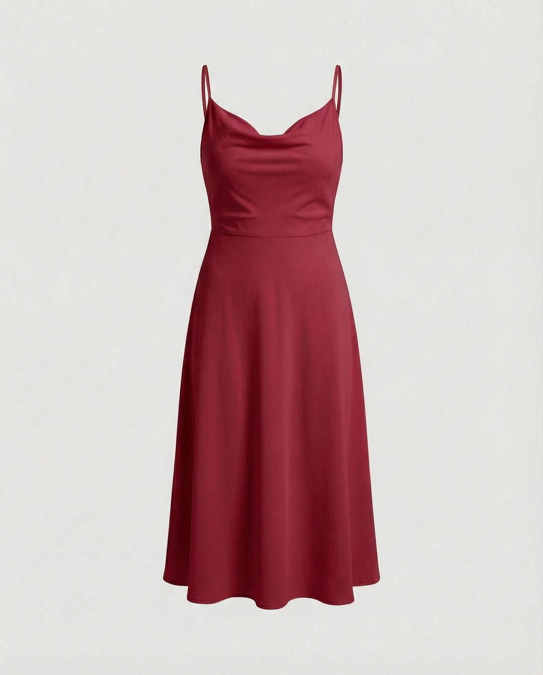 Drune | Lange Drapierte Kleid mit Eingebautem Bh