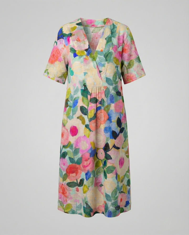 Drune - Damen Sommerkleid mit Kurzen Ärmeln, Locker & Bequem Geschnitten