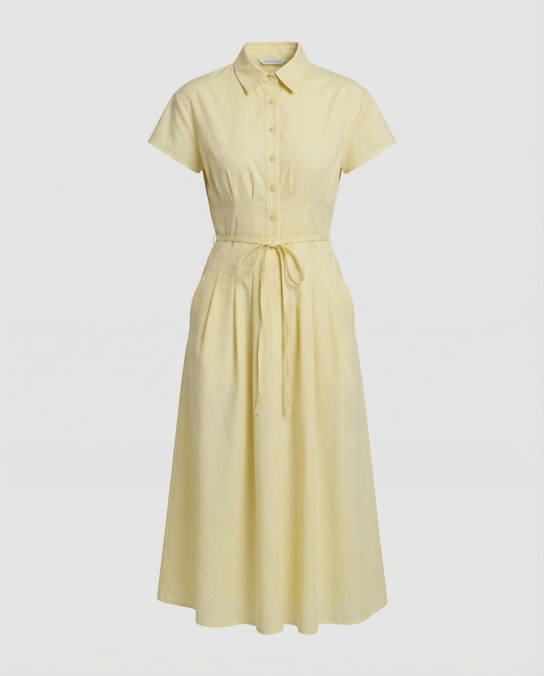 Damen Leinen Hemdkleid mit Gürtel