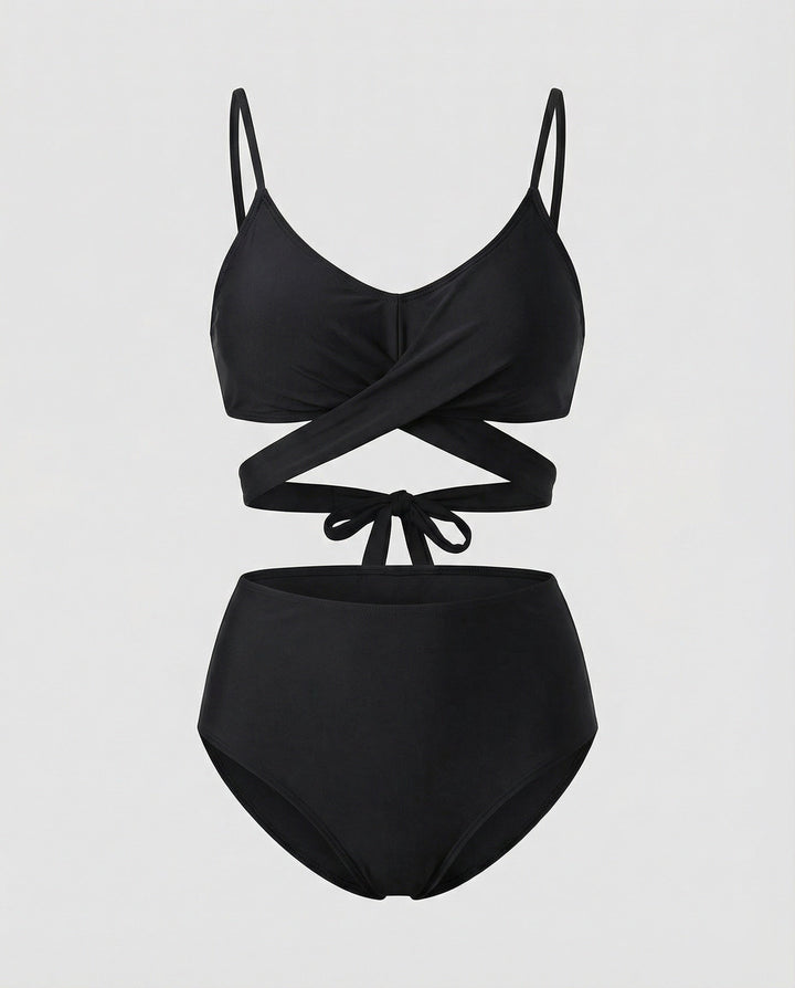 Drune | Schwarzes und Hohe Taille BindDruneand Bikini Set