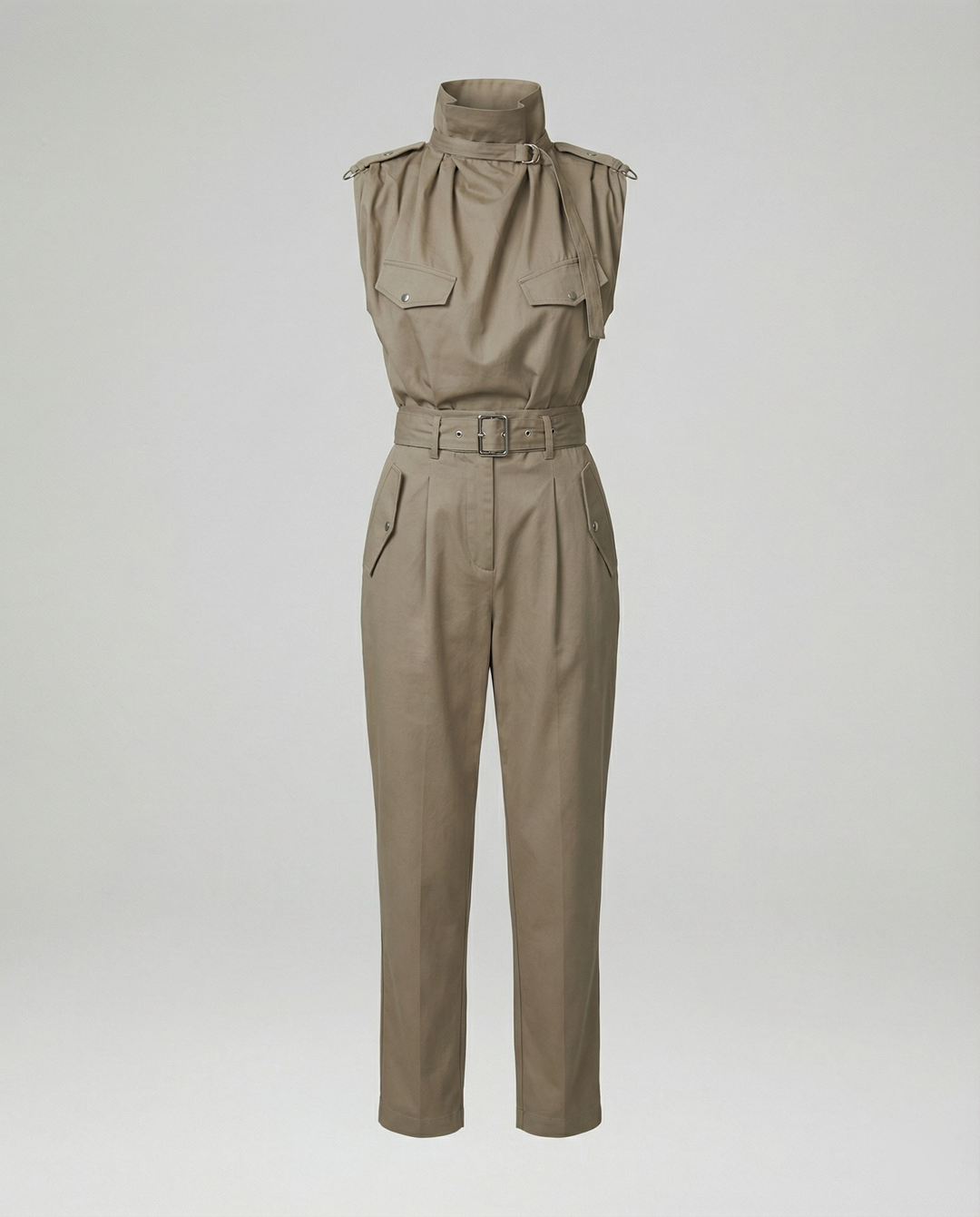 Drune | Damen Stylischer Moderner Jumpsuit Ärmellos