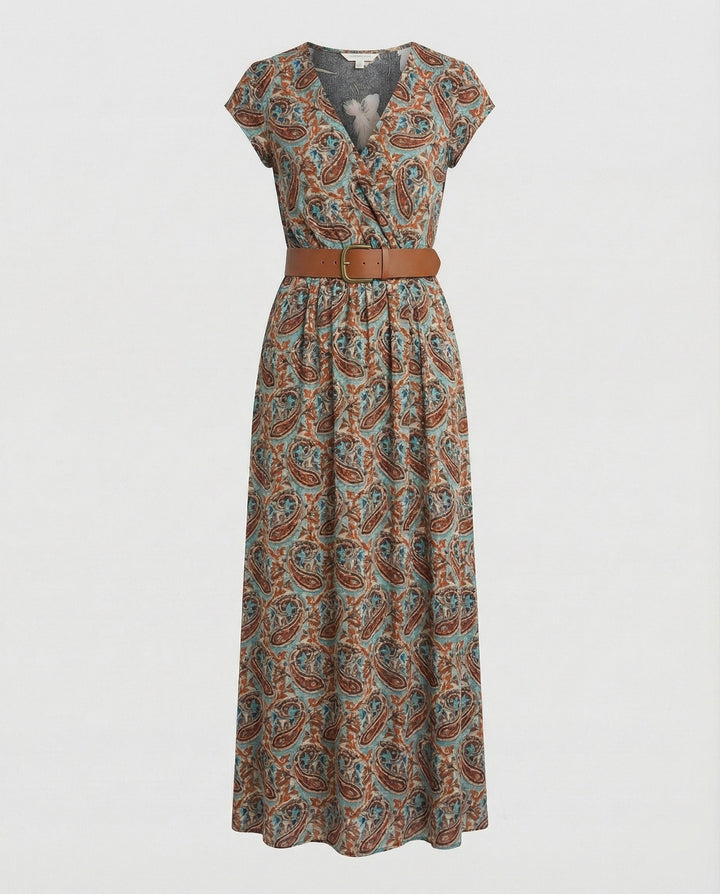Boho Langes Maxikleid mit Blumenmuster für Sommer & Urlaub | Drune