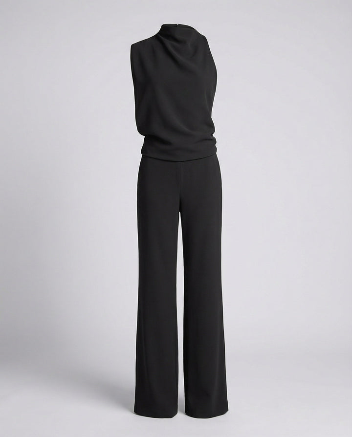 Eleganter Jumpsuit mit Rundhalsausschnitt für Alltag & Besondere Anlässe Drune