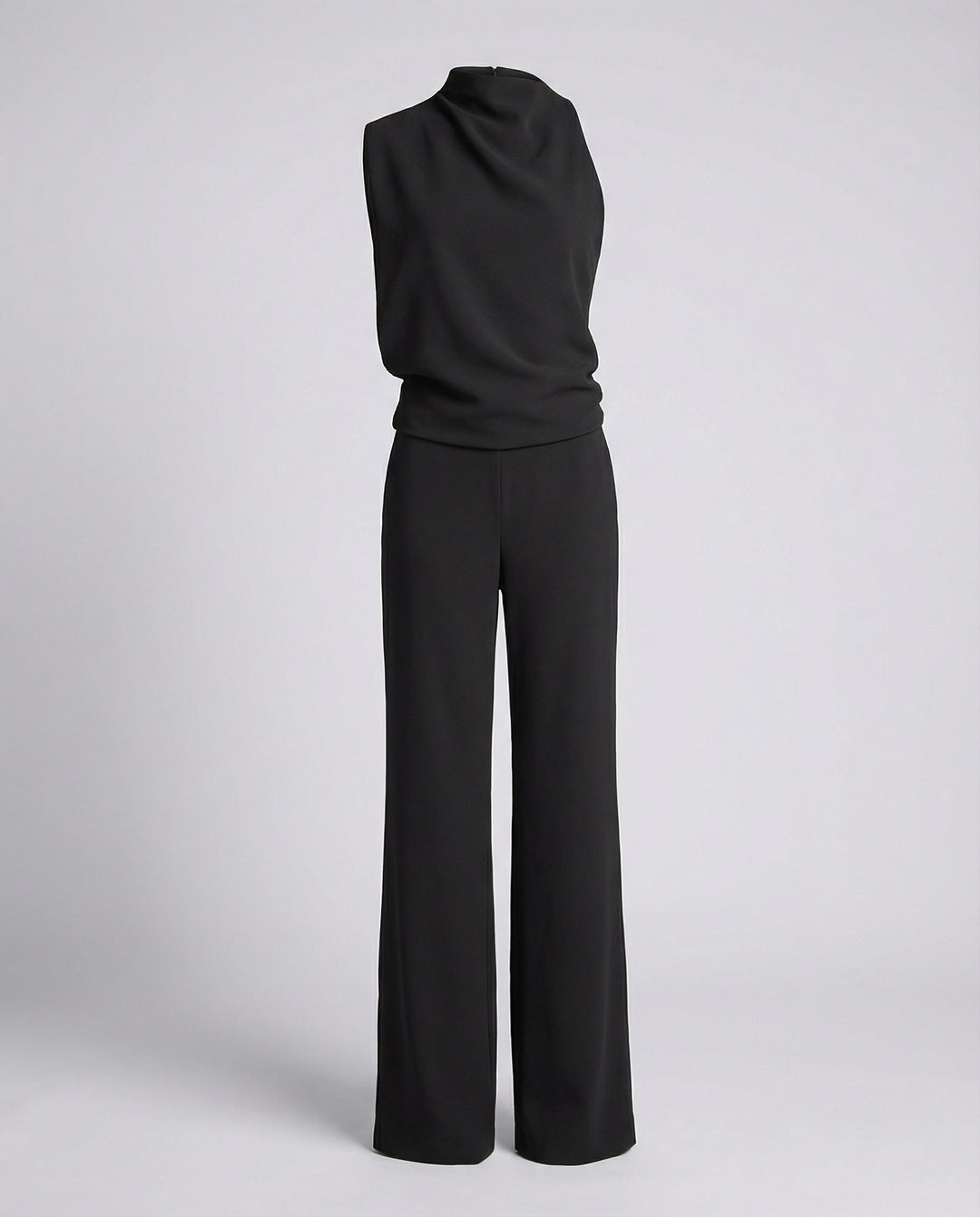 Eleganter Jumpsuit mit Rundhalsausschnitt für Alltag & Besondere Anlässe | Drune
