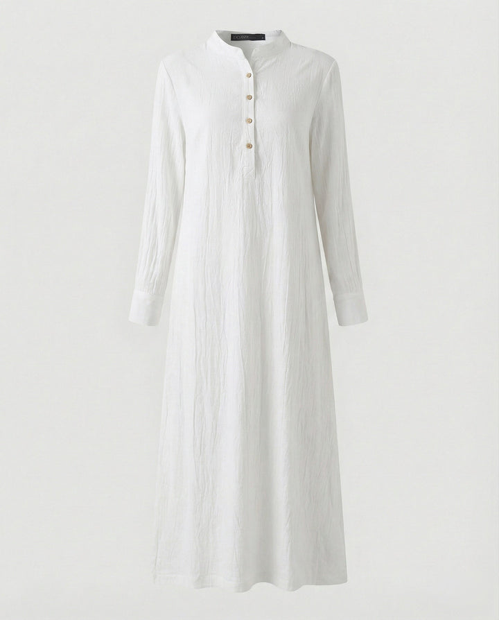 Leinen Maxikleid Sommer Damen