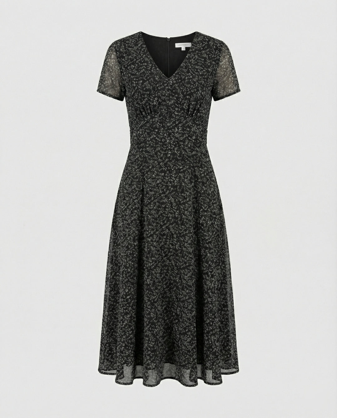 Drune - Elegantes Kleid mit V-Ausschnitt Schwingender Saum