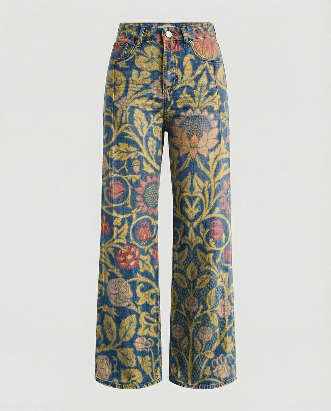 Drune - Modische Jeans, Mit Auffälligem Blumenprint