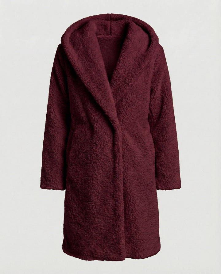 Kuschelweicher Kapuzen Teddy Mantel Damen