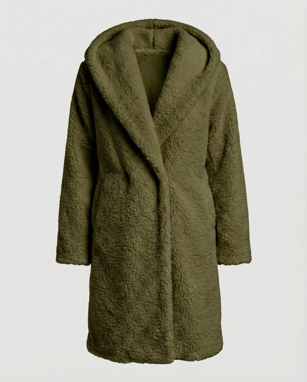 Kuschelweicher Kapuzen Teddy Mantel Damen
