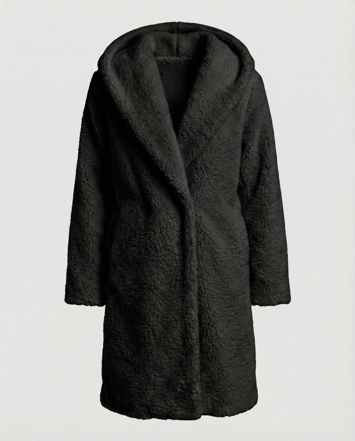 Kuschelweicher Kapuzen Teddy Mantel Damen