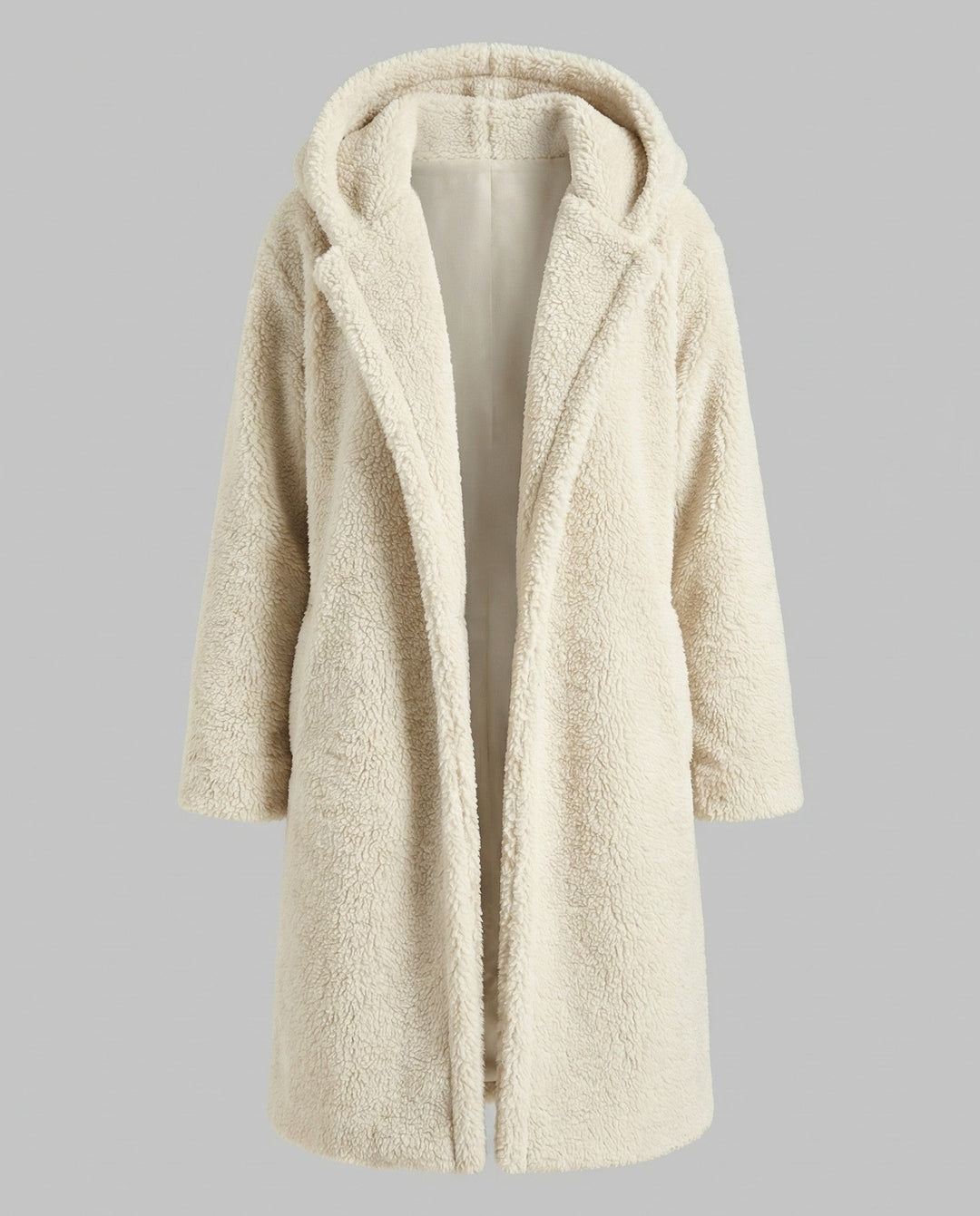 Kuschelweicher Kapuzen Teddy Mantel Damen