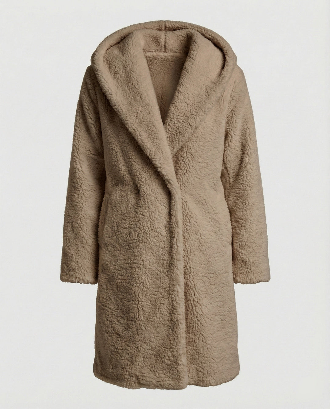 Kuschelweicher Kapuzen Teddy Mantel Damen