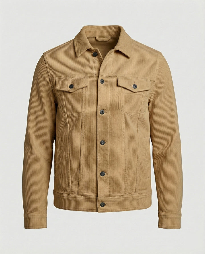 Cord Überhemdjacke Mit Druckknöpfen Herren