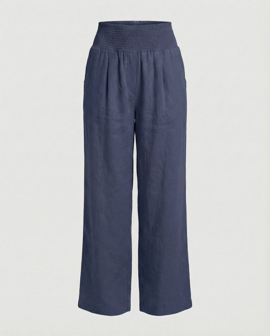 Damen Luftige Leinenhose mit elastischem Bund und Weitschnitt Drune